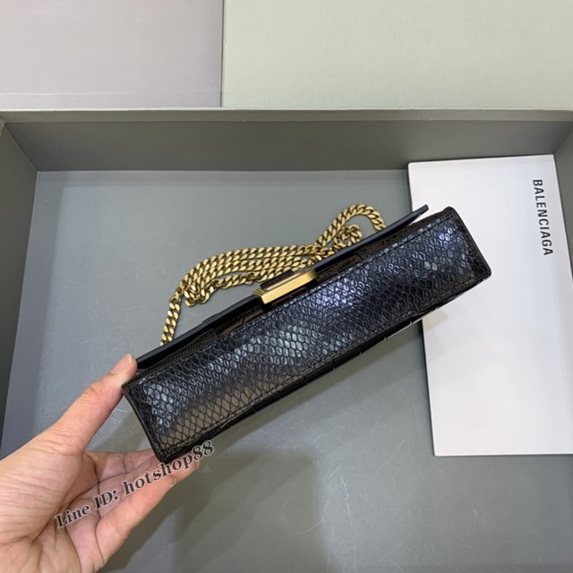 Balenciaga專櫃爆款鱷魚紋迷你女士肩背包 巴黎世家沙漏鏈條斜挎包 fyj1858